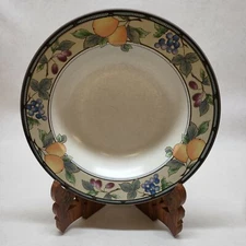 Mikasa Intaglio Garden Harvest Soup Bowl Large Rim CAC29 Fruit 9 1/4”W Set of 2