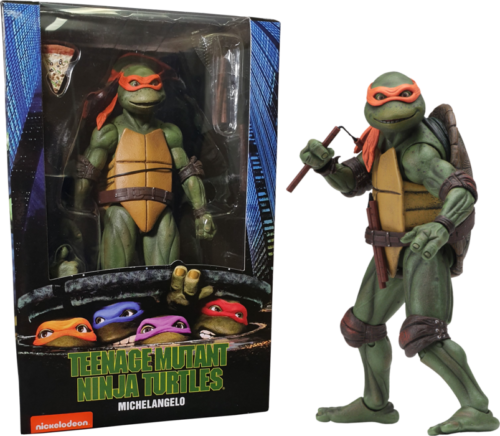 Michelangelo Teenage Mutant Ninja Turtles 1990 Movie TMNT 18cm Action Figur NECA - Afbeelding 1 van 1