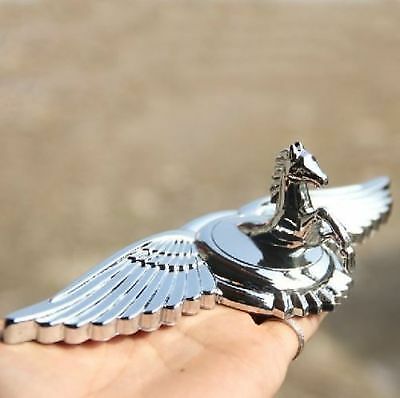 MUSTANG HOOD ORNAMENT FERRARI HOT ROD RAD ROD ROADSTER LOWRIDER CUSTOM CHROME 