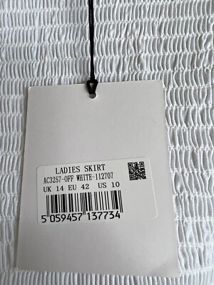 d。 NWT Glamorous Strapless Ruffle White Mini Stretch Skirt Size M | eBay
