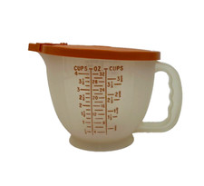 Vintage Orange Tupperware 1288 Mix N Store 4 Cup 1 Quart/1L Measuring Bowl