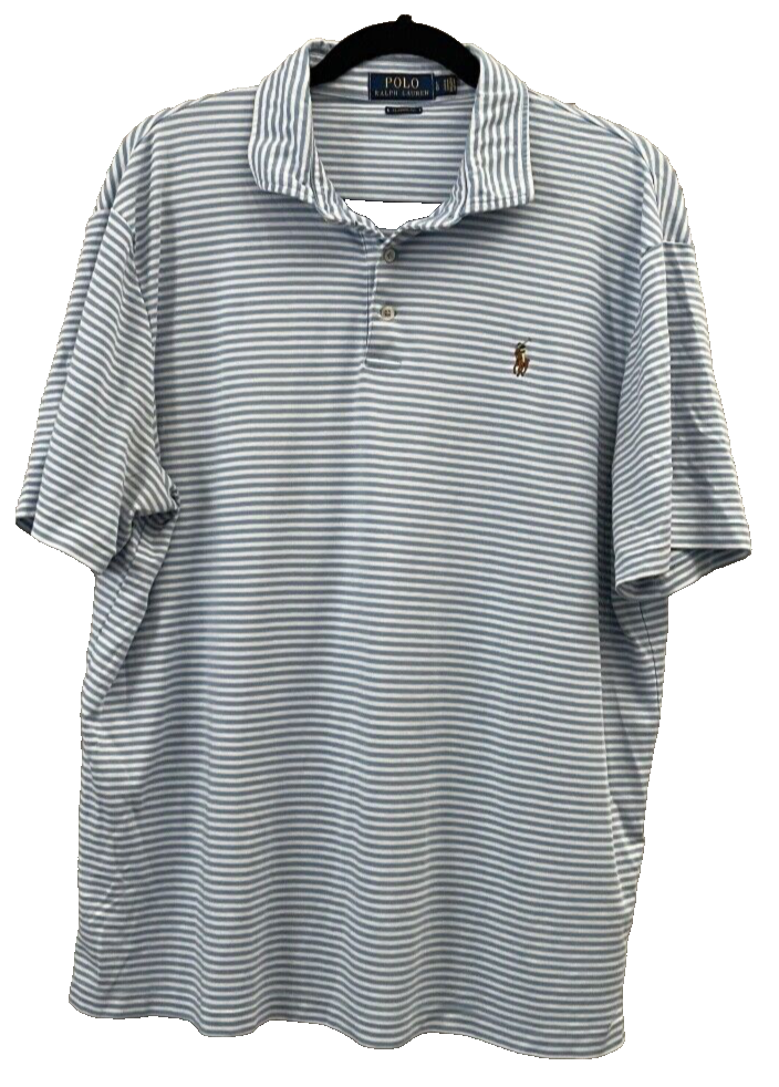 Polo Ralph Lauren camicia a righe uomo grande classica carne pony preppy costa