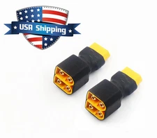 2Pcs XT60 Splitter Adapter Connector Two XT60 Male to One XT60 Female