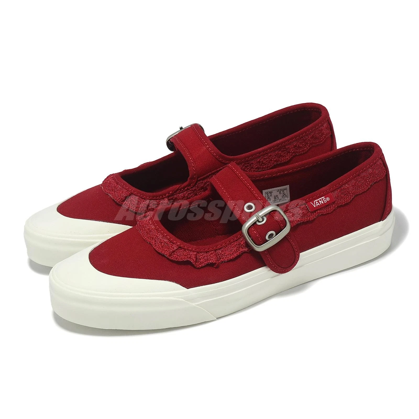 Vans Mary Jane Chou Chou Red Men Unisex Casual Buckle Shoes VN000CRRCJH