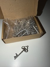 Pack Of 35 Vintage Skeleton Keys Antique Silver