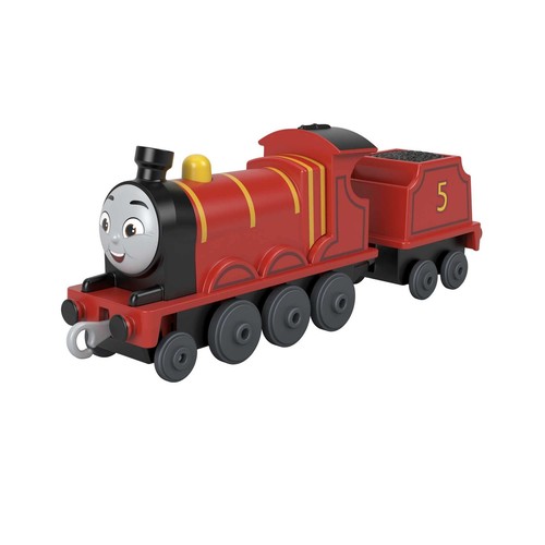 Thomas y sus amigos Locomotora James, Tren de juguete rojo con 1 vagón de carga