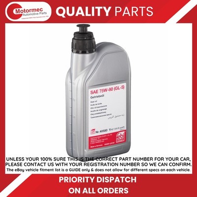 Febi 40580 SAE 75W-80 SAE 75W-85 Gear Oil