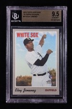 Eloy Jimenez 2019 Topps Heritage '70 Topps Stickers #17 (Becket 9.5) Rookie Card. rookie card picture