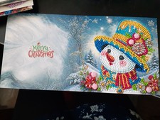 diamond dot christmas card with envelope new blank inside