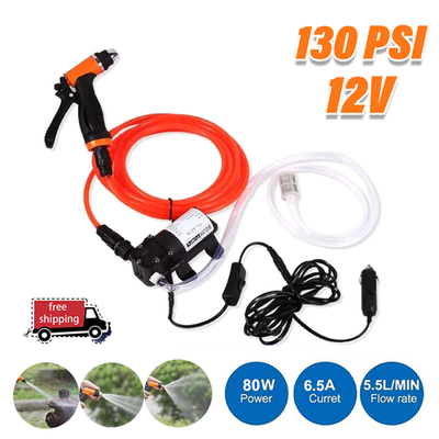 #ad #ad 12V Pressure Washer For Car Portable Power Washer 130PSI Self Priming Wash Pump $28.98