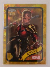 2025 Topps Chrome Marvel Sapphire Okoye Gold Refractor #/50 #58