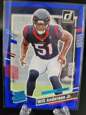 2023 Panini Donruss- Rated Rookie Will Anderson Jr.  Blue Press Proof #342 (RC)