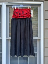 Vtg Jantzen red floral strapless swim dress Size Small New w/ tags Rare