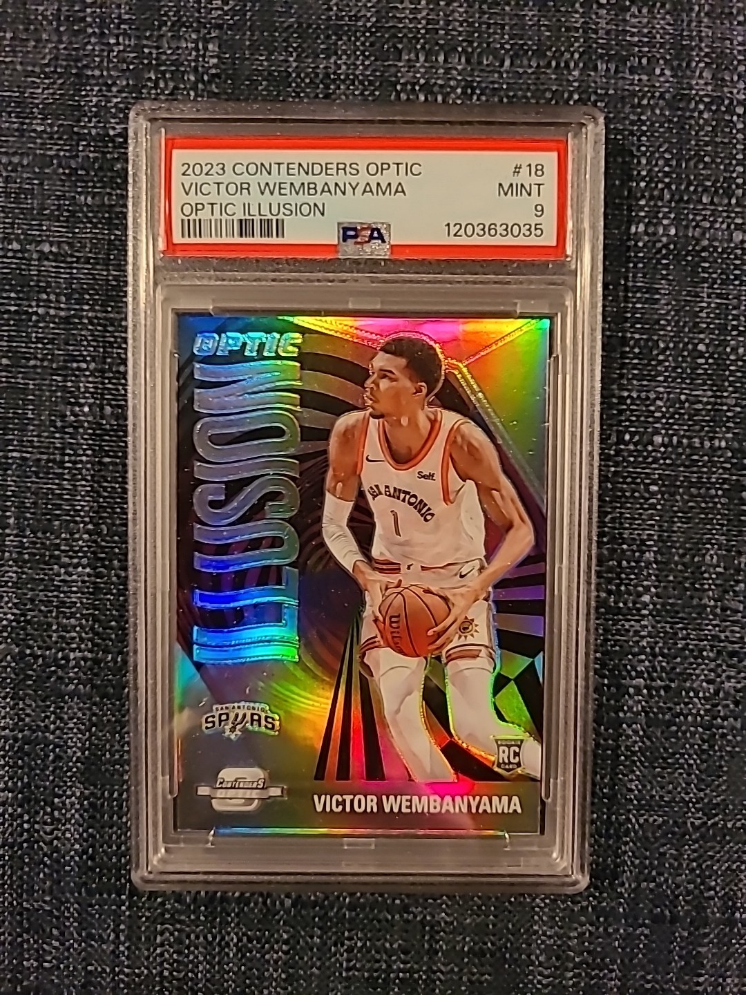 2023 PANINI CONTENDERS OPTIC OPTIC ILLUSION #18 VICTOR WEMBANYAMA