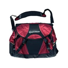 TAYLORMADE BLACK AND RED MESSENGER/GOLF LINED...
