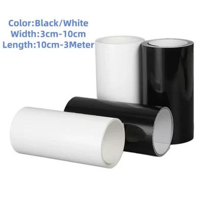Black/White Gloss Car PVC Sheet Film Adhesive Car Wrap Sticker Waterproof - Image 1 of 4