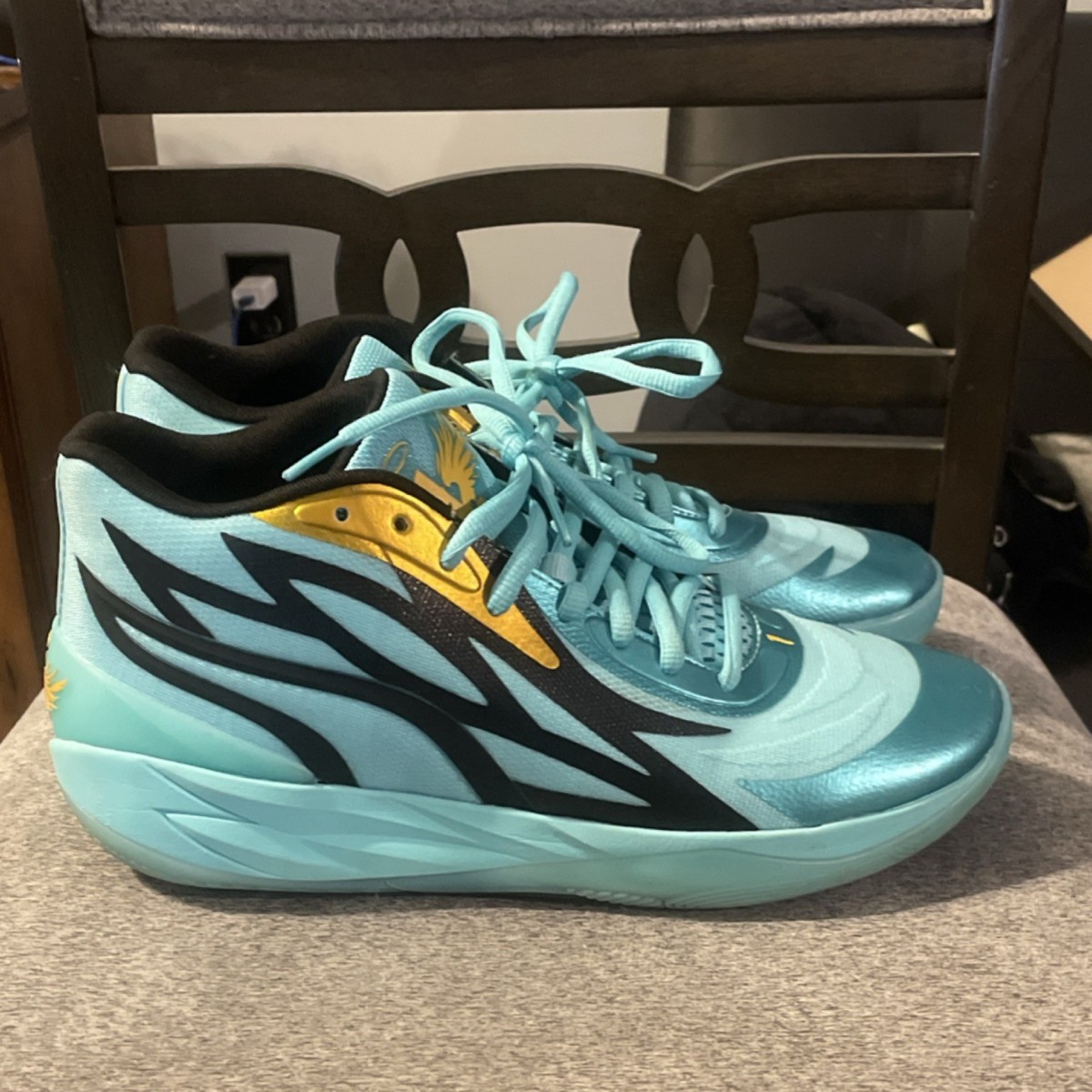 プーマMB.01 PUMA MB.01 Light Blue Yellow Basketball Sneaker Low Top | eBay