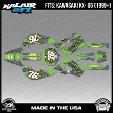 Graphics Kit for  Kawasaki KX65 (1999-2024) KX 65 Lunatic Series - Green