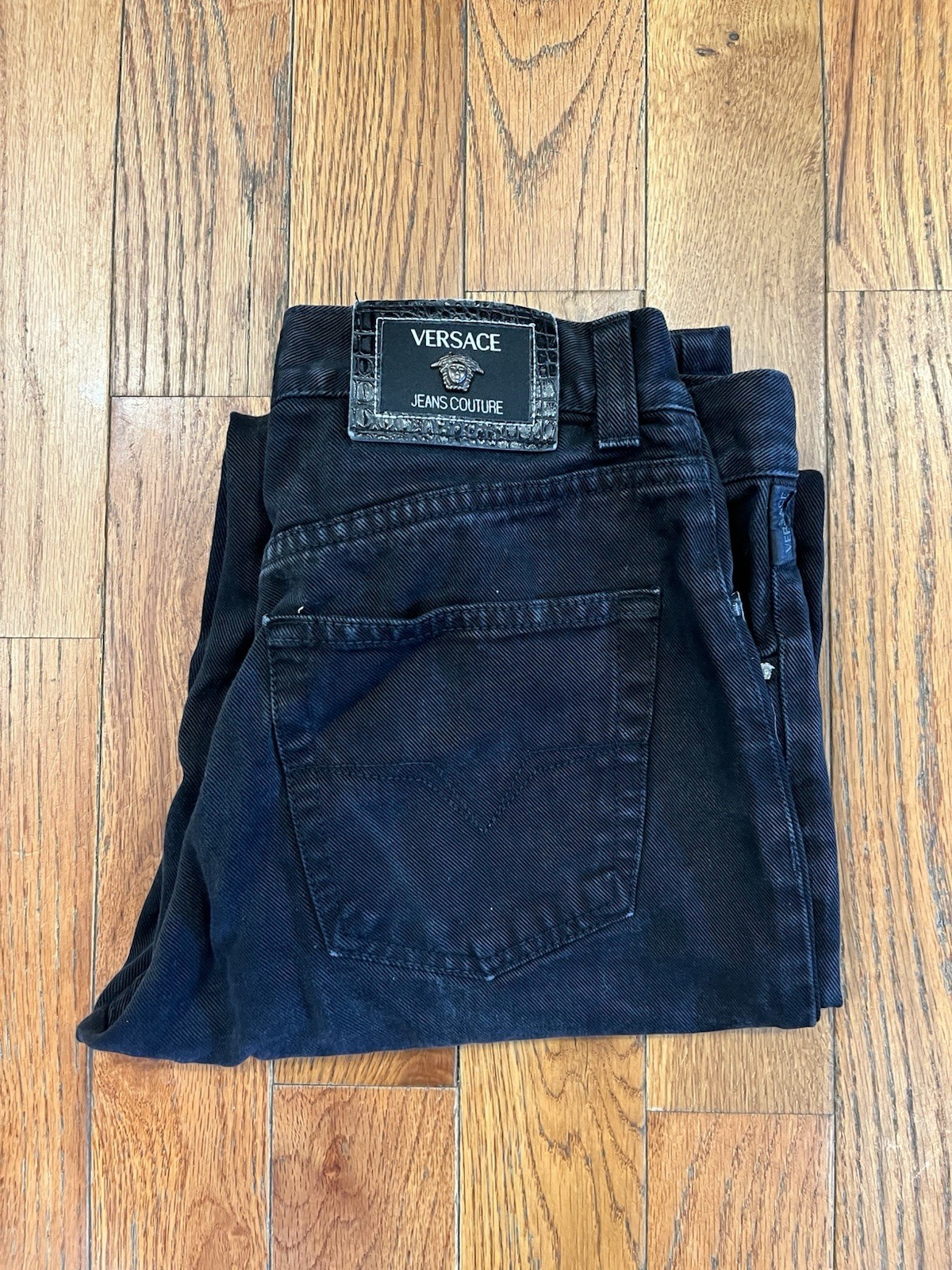 Versace Jeans Couture Ittierre Men Black Denim Made in Italy Size 28 thumbnail 2