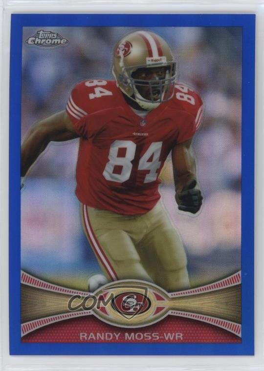2012 Topps Chrome Blue Refractor /199 Randy Moss #32 HOF