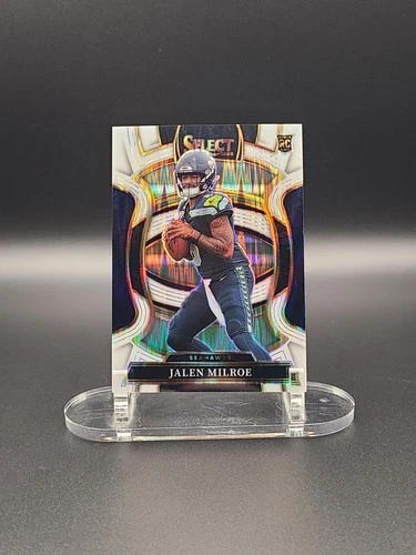 2025 Panini Select - Concourse Jalen Milroe #14 White Shock Prizm /799 (RC)