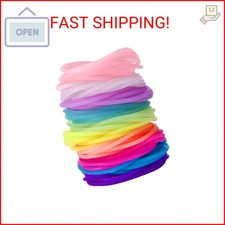 Senkary 120 Pieces Silicone Jelly Bracelets Glow Neon 80s Rubber Bracelets Gel G