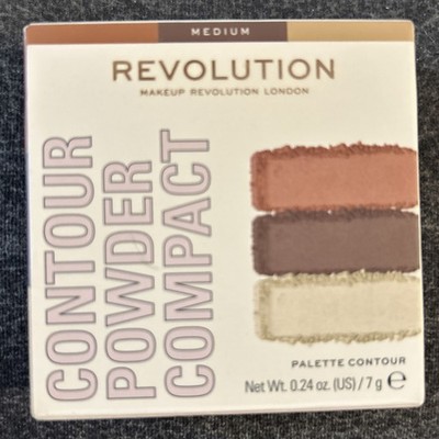 NIB Makeup Revolution London Face Powder Contour Palette Sealed Compact Medium 