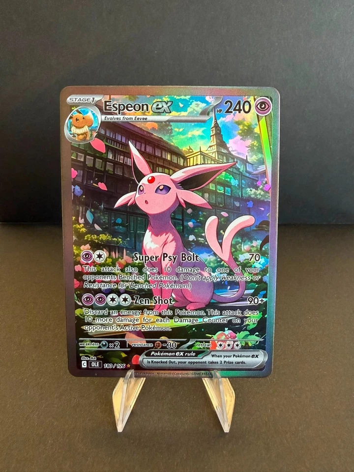 ✨Custom Pokemon Psiana Full Art Holo Fan Card Espeon NM✨ - Bild 1 von 2