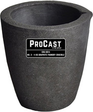 ProCast Graphite Crucible Cup 3-6kg with Pour Spout for Metal Melting