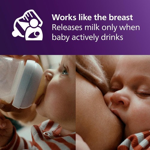 125ml Philips Baby Bottles - BPA Free, Anti-Colic for Newborn Comfort, Set of 2 - Picture 5 of 11