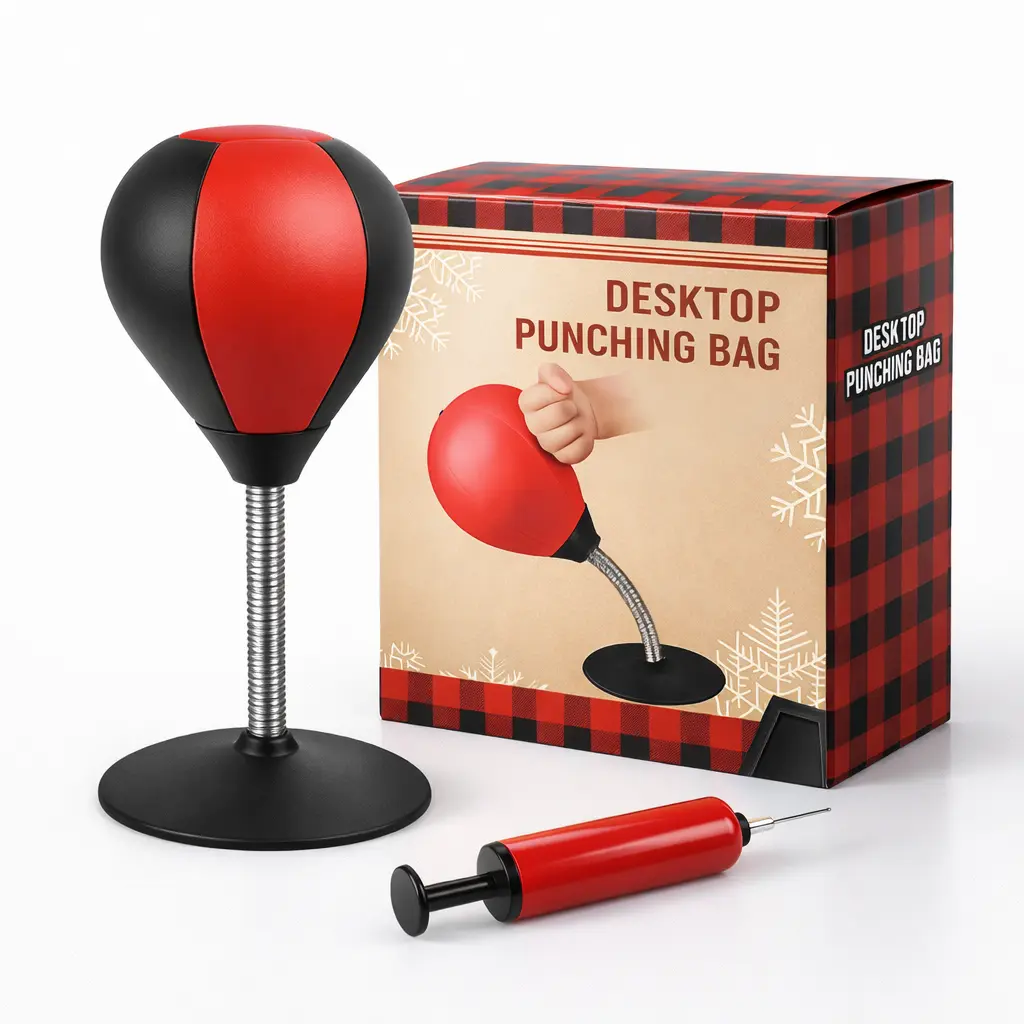 Desktop Punching Bag Stress Relief Ball Strong Suction Cup Desk Table Boxing Toy