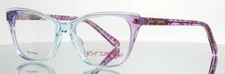 BETSEY JOHNSON GIRLS Candy BLU Blue Girls Kids Semi Cat Eye Eyeglasses 48-15-130