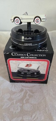 Enesco 1953 Chevrolet Corvette Music Box Mini Plays Run Around Sue NIB