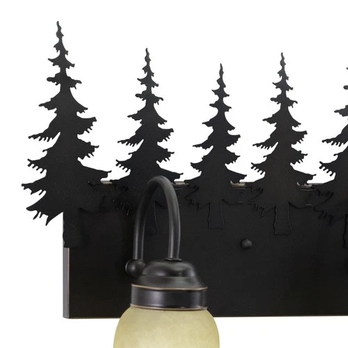 Bozeman 3-Light Bathroom Light in Rustic Style 13.75 Inches Tall and 24.75 - Picture 4 of 4