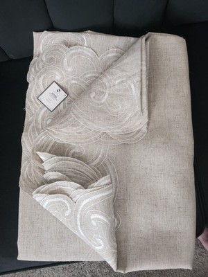 tablecloth 67''x180'' /  170 cm x 457 cm natural linen new