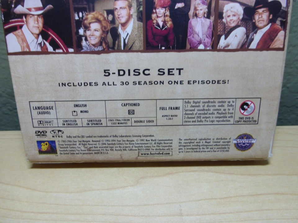 The Big Valley - Season 1 (DVD, 2006, 5-Disc Set) - Image 3 of 4