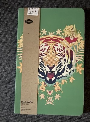 Denik Layflat Classic Dot Grid Notebook 5.25 x 8.25 Tiger Green New Work School