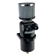 Moroso Breather Tankcatch Can With Dual 10 An Female Inlets 3-inch Diameter