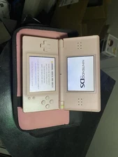 Nintendo DS Lite Pink Bundle With 5 Games & Original Case —-NO CHARGER INCLUDED