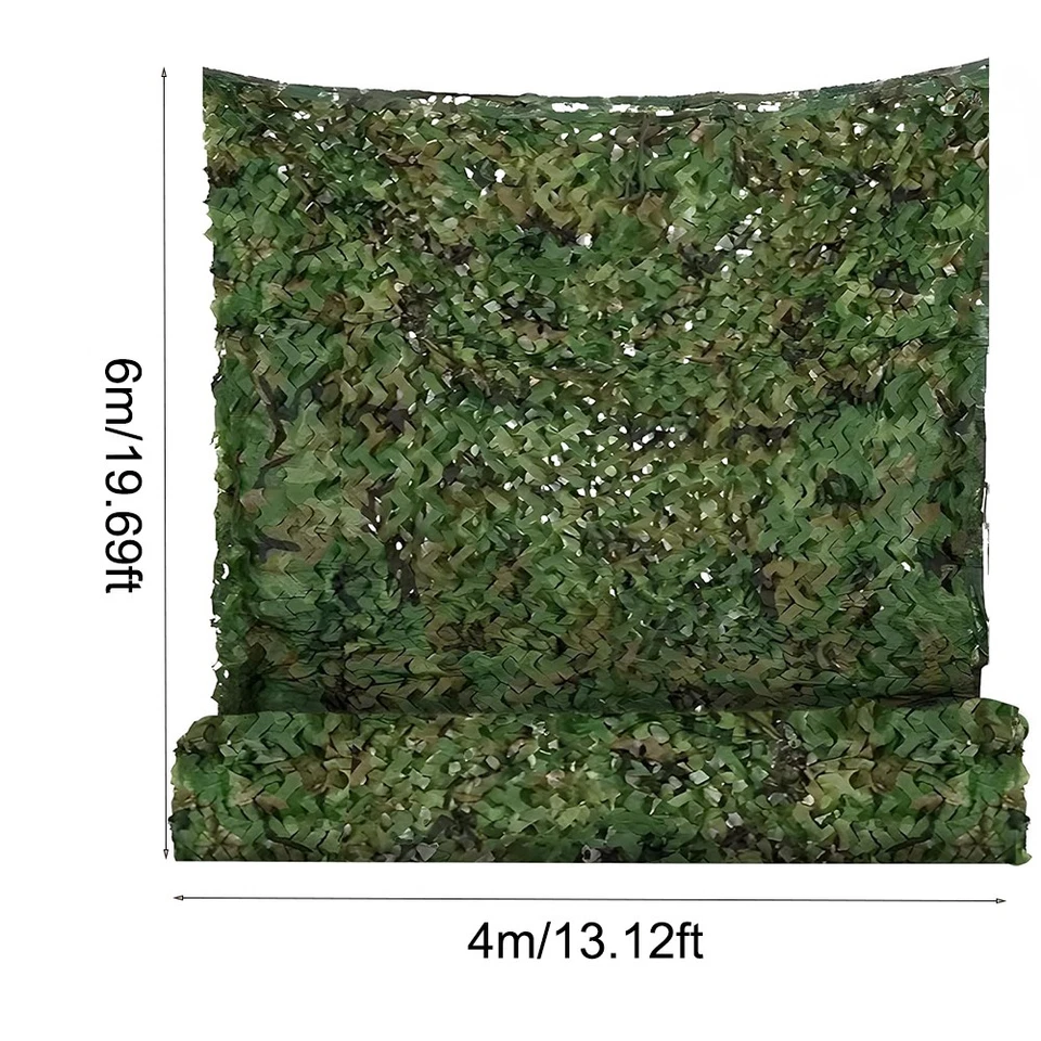 4x 6m Tarnnetz Wasserdicht Schnell Trocknend Camouflage Jagd Netz für Jagen DHL - Bild 2 von 4