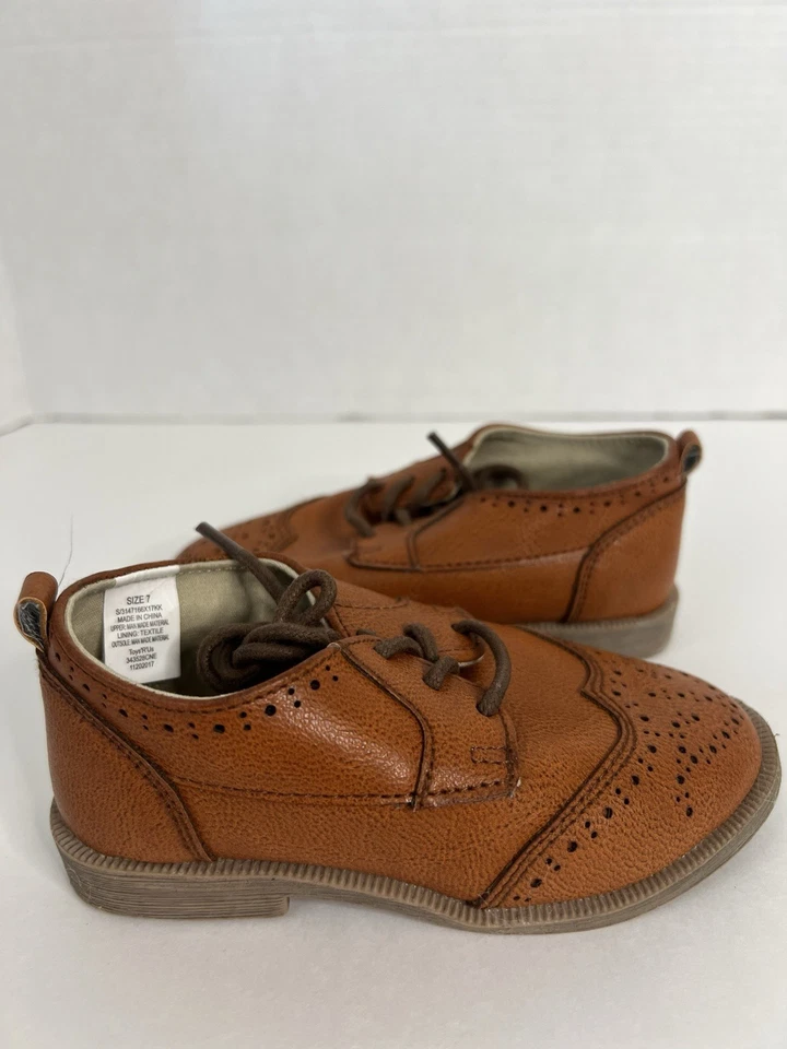 Boy Toddler Koala Kids Size C 7 Lace Dress Brown Shoes - Image 3 of 4