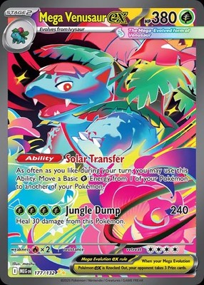 Mega Evolution Pokémon Cards, Reverse Holo, EX, Ultra Rare, Full Art, English NM