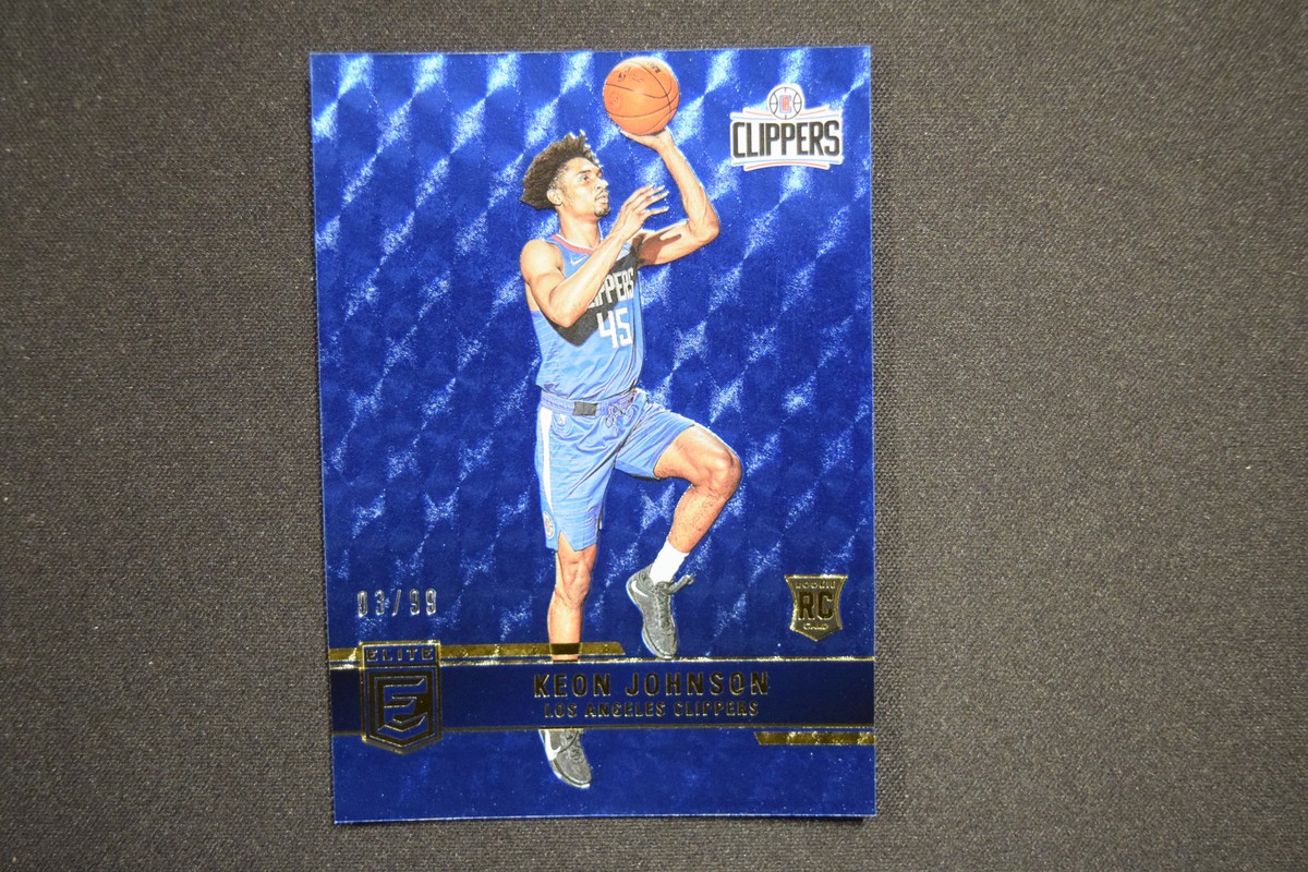 Keon Johnson 2021-22 Panini Donruss Elite Blue /99 Rookie Parallel #228 Clippers