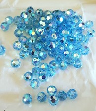 Swarovski 5000 6mm Round beads Aquamarine AB2X 12pcs
