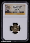 2013 $5 1/10 oz American Gold Eagle NGC MS 70 First Release