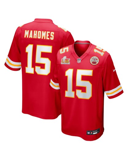 Patrick Mahomes Kansas City Chiefs Nike Super Bowl LIX Game Jersey Red Size XL