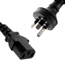 Power Cable IEC C13 to 3-Pin AU Mains Kettle Cord