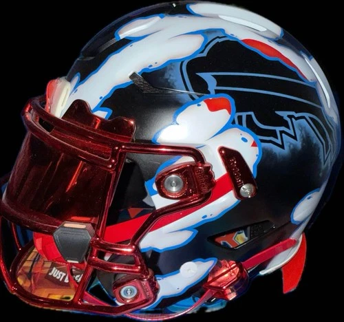 Buffalo Bills Josh Allen Signed Nubs Custom Painted Football Helmet