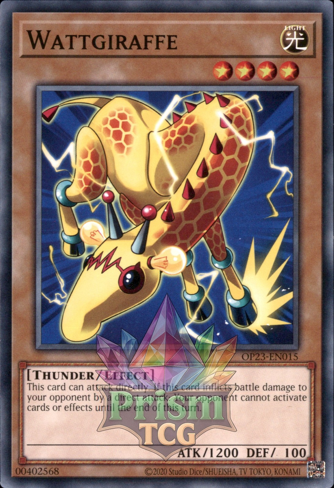 Wattgiraffe OP23-EN015 Yugioh