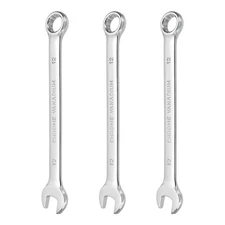 3Pcs Combination Wrench 12mm Metric 12-Point Box and Open End CR-V Steel Spanner